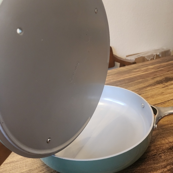 Caraway Nonstick Ceramic 4.5 Qt Sauté Pan with Lid - Sage Green - 12" Diameter - Picture 7 of 9